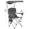 Max Shade Folding Chair Adult- Red/Gray